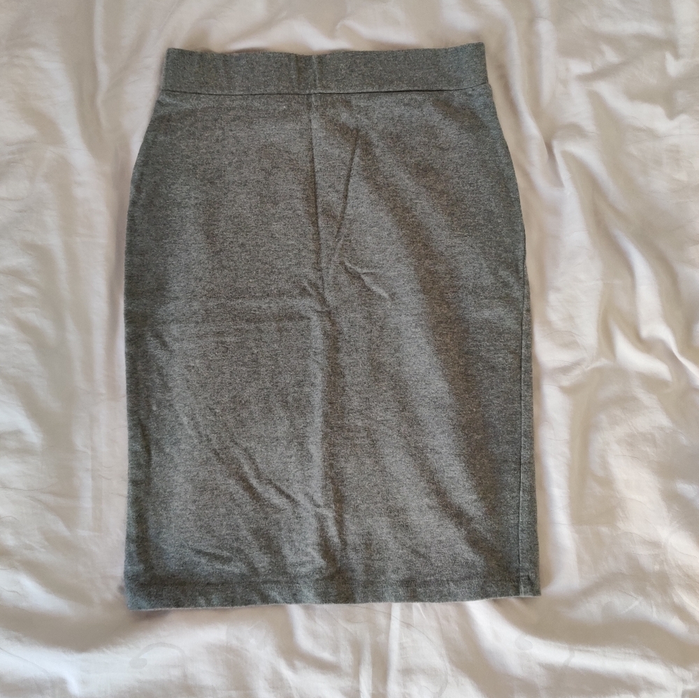 F21 High Waisted Grey Bodycon Skirt
